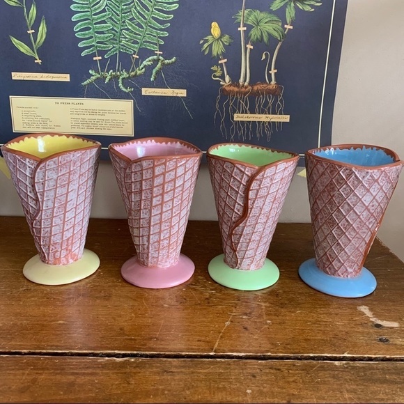 Hallmark Sundae Dishes Cup Set 4 Birthday Party - Picture 1 of 4